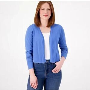 Studio Park x Jane Treacy Lightweight Shrug Blue sz Large NEW # E252